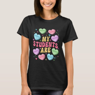 Camiseta Meus Alunos São Doces Corações Fortes Professora V