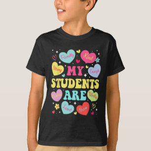 Camiseta Meus Alunos São Meu Valentim Forte Gentil Corajoso