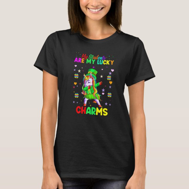 Camiseta Meus Alunos São Meus Charmes Sortudos Patricks Day (Frente)