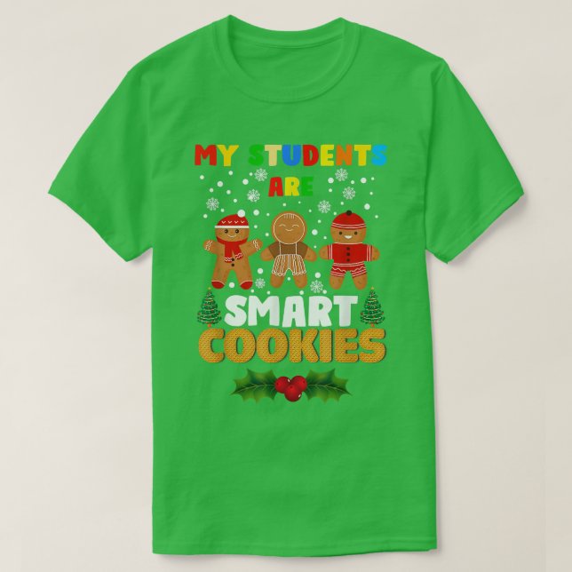 Camiseta Meus alunos são Smart Cookies Professora Ba de Nat (Frente do Design)