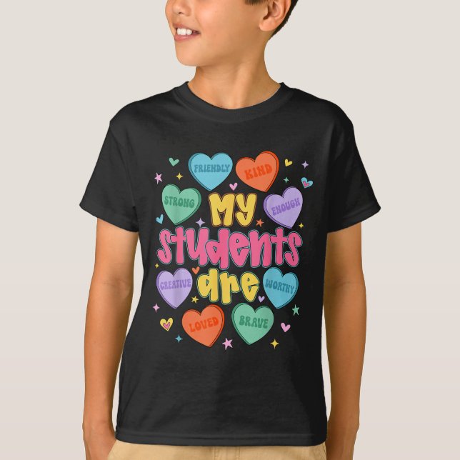 Camiseta Meus Alunos São Valentins Fortes e Gentis Professo (Frente)