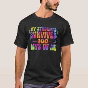 Camiseta Meus Alunos Sobreviveram 100 Dias de Mim Professor