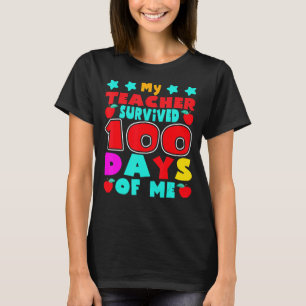 Camiseta Meus alunos sobreviveram a 100 dias de meu curso d