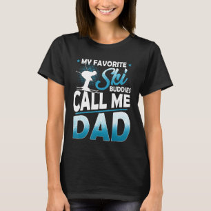 Camiseta Meus Amigos de Esqui Favoritos Me Chamam De Pai