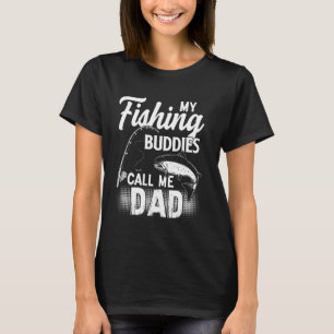 Camiseta Meus Amigos de Pesca Me Chamam de Pai Divertido de