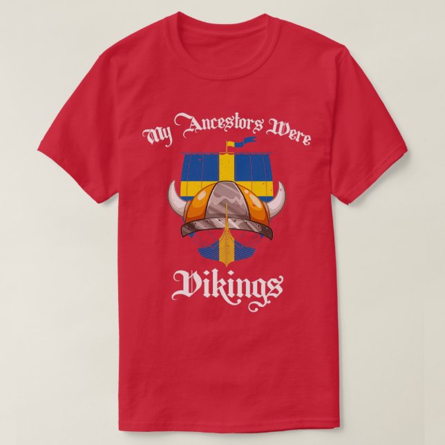 Camiseta Meus Ancestrais Estavam Vikings 3 (Frente do Design)