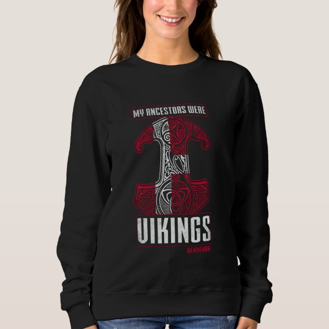 Camiseta Meus Ancestrais Vikings Dinamarca Antecestralidade (Frente)
