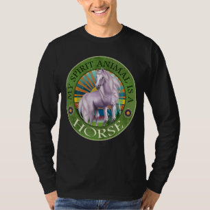 Camiseta Meus Animais Espirituosos Um Cavalo Equestre
