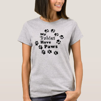 Camiseta Meus Bebês Andam Por Mim, Impressões De Gato E Cac