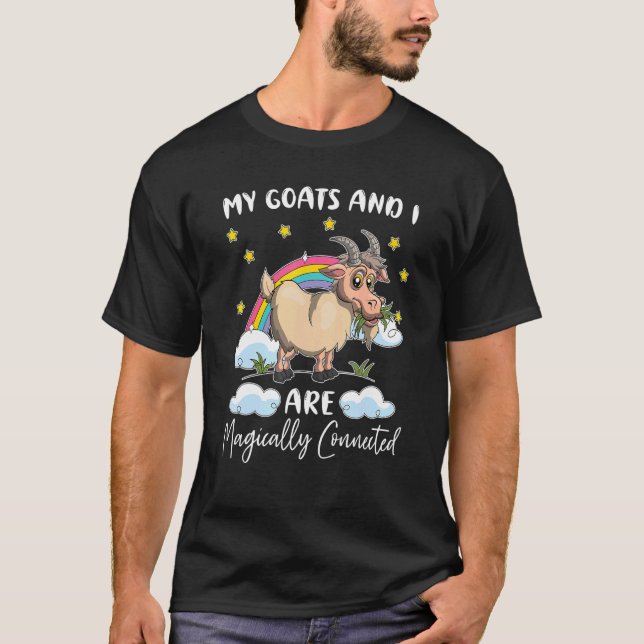 Camiseta Meus Bodes E Eu Estamos Mágicamente Conectados Faz (Frente)