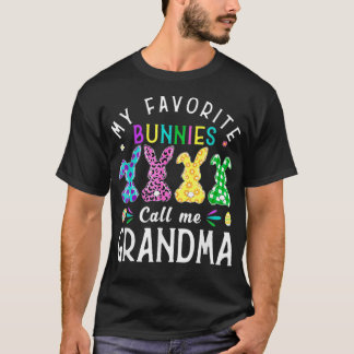 Camiseta Meus Bunnies Favoritos Me Chamam De Avó Bunny Egg