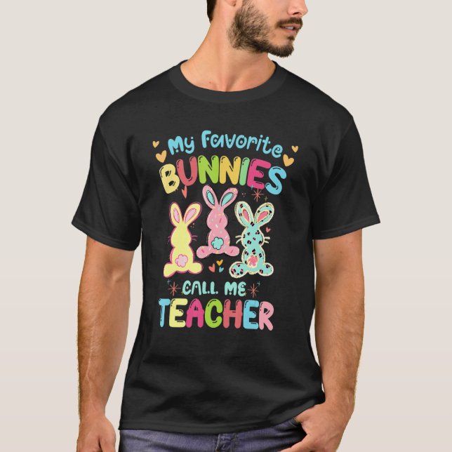 Camiseta Meus Bunnies Favoritos Me Chamam De Coelhinho De P (Frente)
