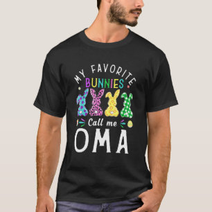 Camiseta Meus Bunnies Favoritos Me Chamam De Oma Bunny Egg