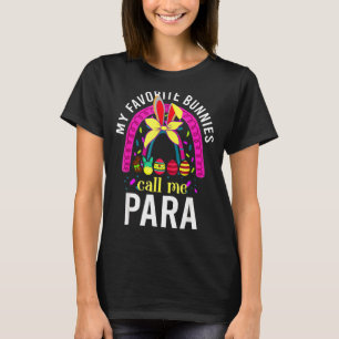 Camiseta Meus Bunnies Favoritos Me Chamam De Para Educador