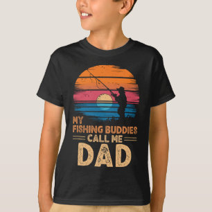 Camiseta Meus Camaradas De Pesca Me Chamam De Pai Retro Vin