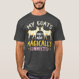 Camiseta Meus Caprinos E Eu Estamos Magicamente Conectados