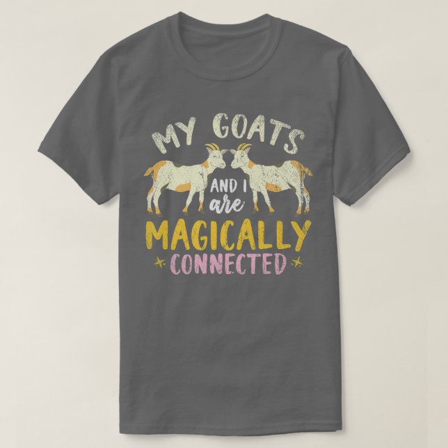 Camiseta Meus Caprinos E Eu Estamos Magicamente Conectados  (Frente do Design)