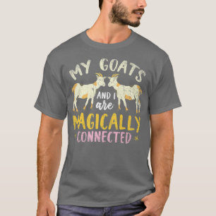 Camiseta Meus Caprinos E Eu Estamos Magicamente Conectados