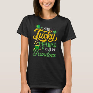 Camiseta Meus Charmes Sortudos Me Chamam De Avó Feliz São P