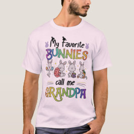 Camiseta Meus Coelhinhos Favoritos Me Chamam de Vovô - Pásc