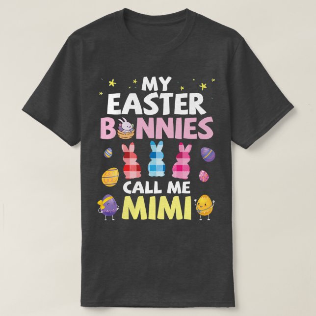 Camiseta Meus coelhos da Páscoa Me Chamam De Felz pascoa Mi (Frente do Design)