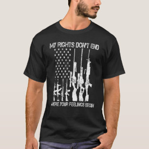 Camiseta Meus direitos não terminam onde seu sentimento com