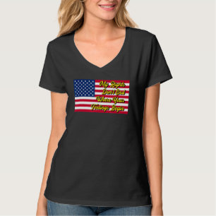 Camiseta Meus direitos não terminam onde seus sentimentos c