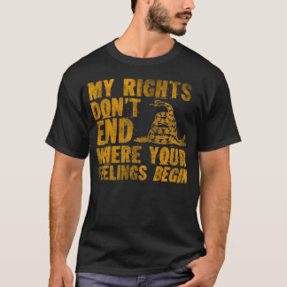 Camiseta Meus Direitos Não Terminam Onde Seus Sentimentos C