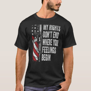 Camiseta Meus direitos não terminam onde seus sentimentos c