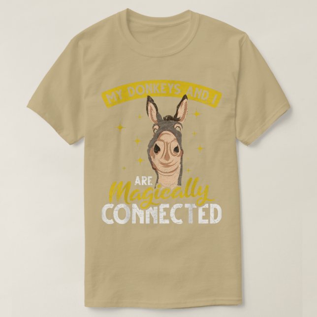 Camiseta Meus Donkeys E Eu Estamos Magicamente Conectados F (Frente do Design)