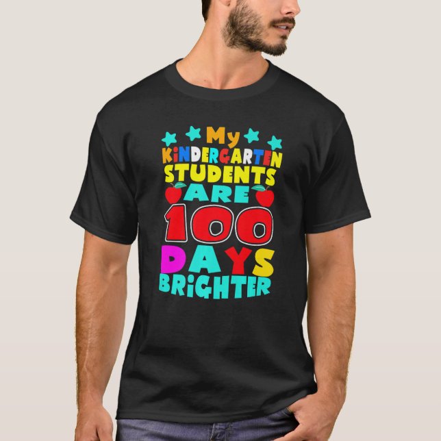 Camiseta Meus Estudantes Do Jardim De Infância São 100 Dias (Frente)