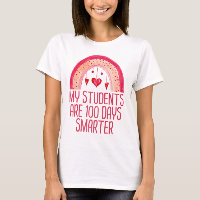 Camiseta Meus Estudantes São 100 Dias Mais Inteligentes Pro (Frente)