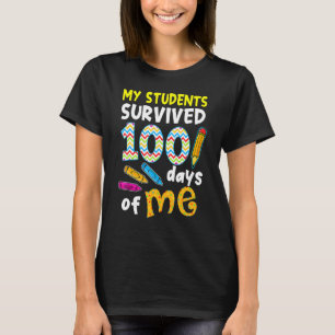 Camiseta Meus Estudantes Sobreviveram 100 Dias Comigo Para
