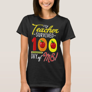 Camiseta Meus Estudantes Sobreviveram 100 Dias De Eu Estuda