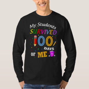 Camiseta Meus Estudantes Sobreviveram 100 Dias De Mim Feliz