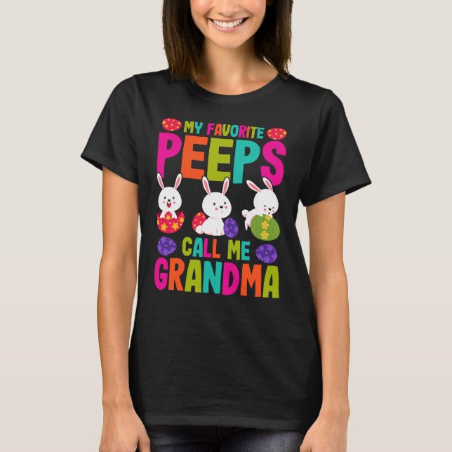 Camiseta Meus favoritos me chamam de ideia da páscoa da vov (Frente)