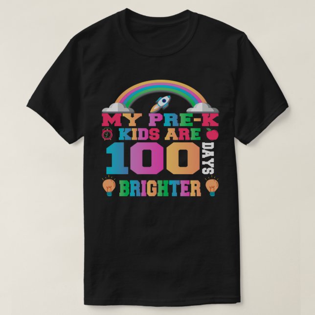 Camiseta Meus filhos da Prek 100 dias Mais Brilhantes (Frente do Design)