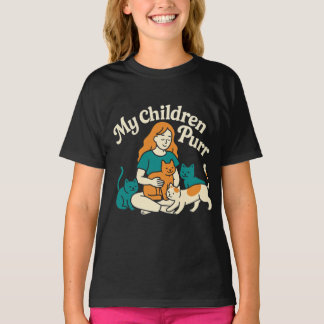 Camiseta Meus Filhos Ronronam