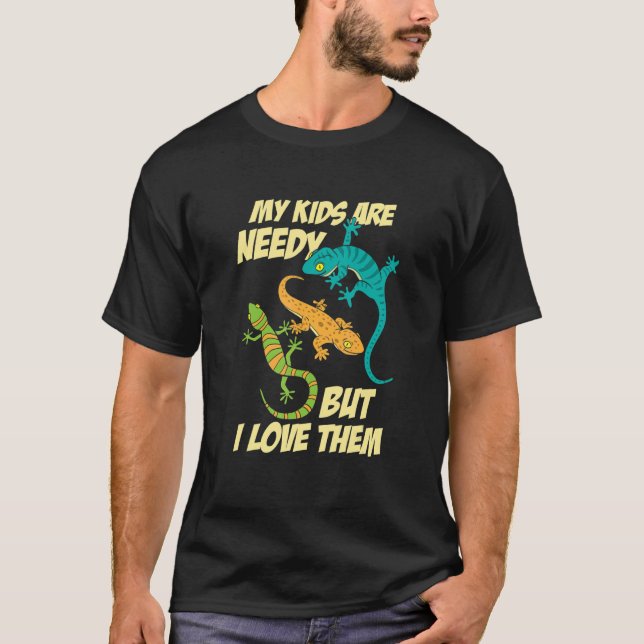 Camiseta Meus Filhos São Necessários Mas Eu Os Amo Gecko Li (Frente)