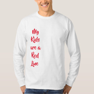 Camiseta Meus filhos são uma camisa-T da linha vermelha