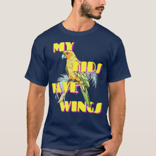 Camiseta Meus Filhos Têm Asas Cockatiel Mãe Pai Pai