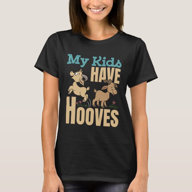 Camiseta Meus Filhos Têm Cascos Ir Para A Mãe Pai Pai (Frente)