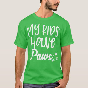 Camiseta Meus Filhos Têm Patas Engraçadas Cachorro ou Gato 