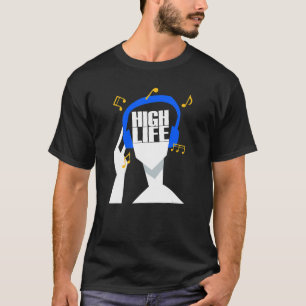 Camiseta Meus fones de ouvido tocam apenas Highlife do Gana
