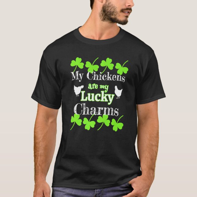 Camiseta Meus Frangos São Meus Amuletos Da Sorte Frangos Do (Frente)
