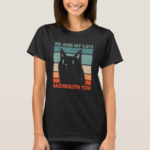 Camiseta Meus Gatos Falam Mal de Você Humor de Mãe de Gato 