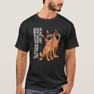 Camiseta Meus German shepherd Inclinam Suas Cabeças Como V