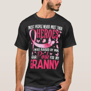 Camiseta Meus Heroínas Eu Visto Rosa Para Meu Cancer RANY