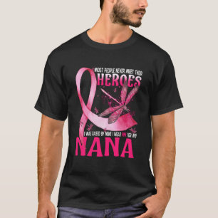 Camiseta Meus Heróis Eu Visto Rosa Para O Meu Cancer De Ma