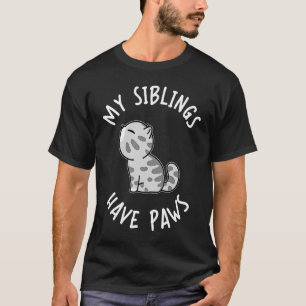 Camiseta Meus Irmãos Têm Patas E Penas Puramente Gato